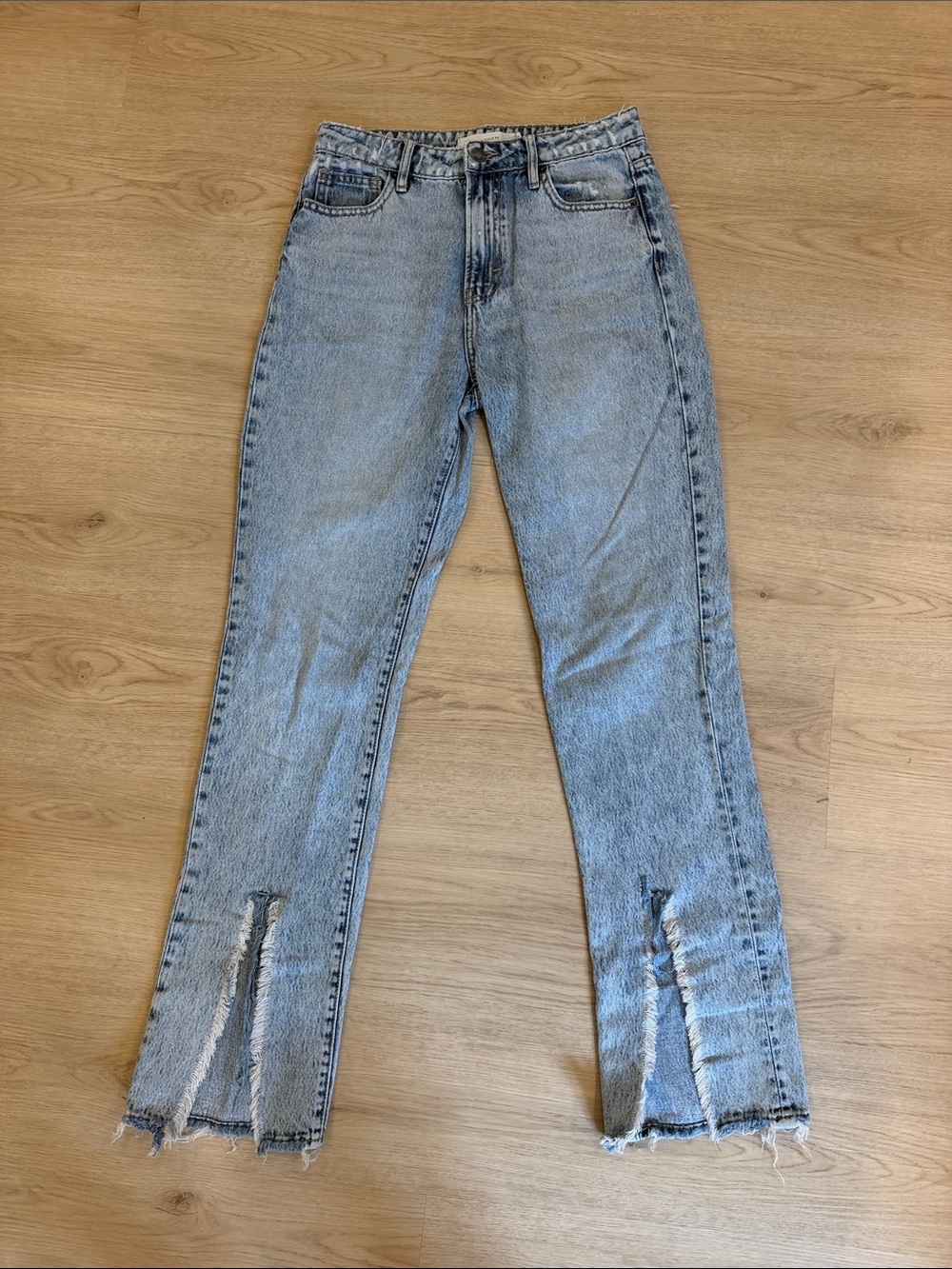 Hidden 25 Denim High-Rise Split Hem Jeans - Light Blue